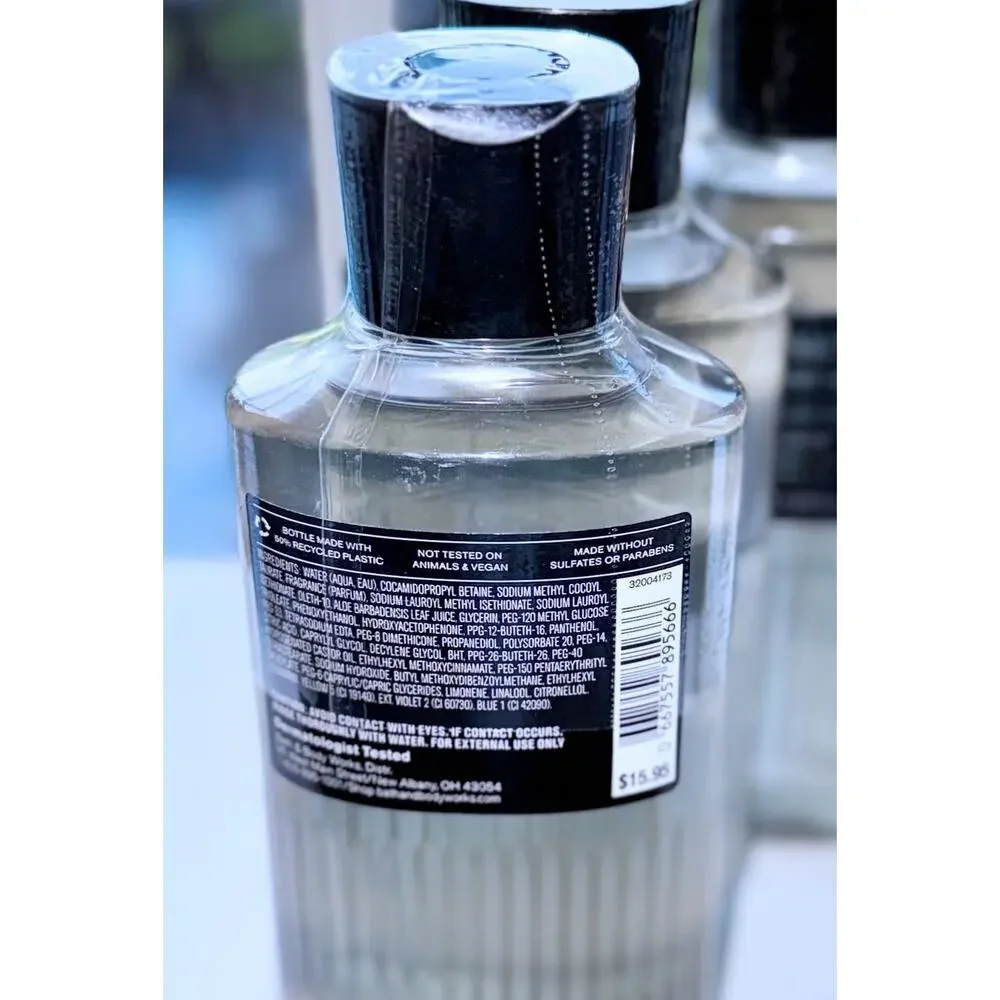 Bath & Body Works 10 fl oz GRAPHITE for Men 3-in-1 Hair Face Body Wash Gel x4